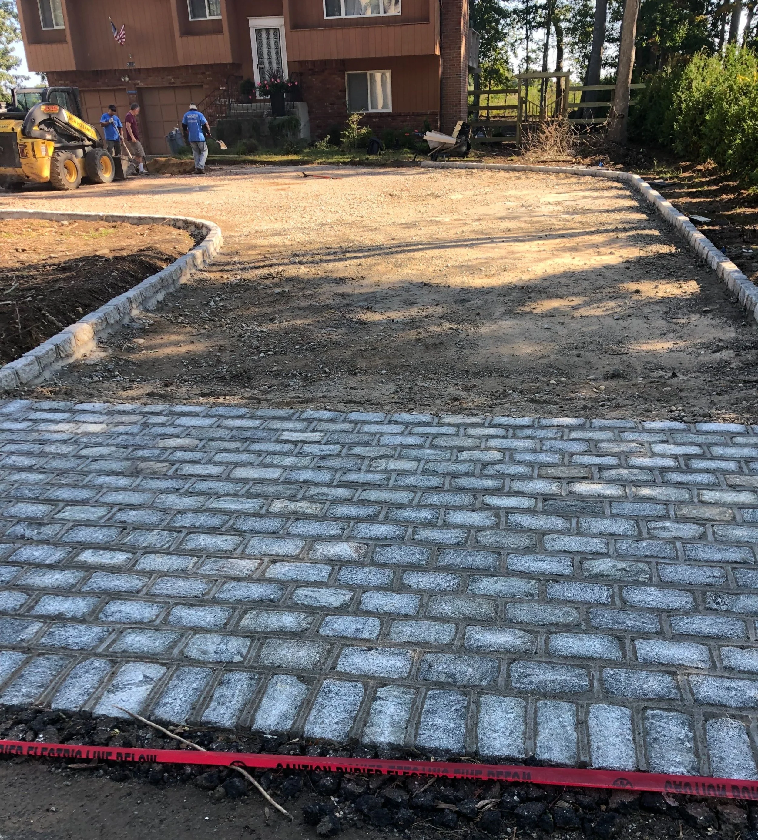 Completed paver walkway masonry Long Island